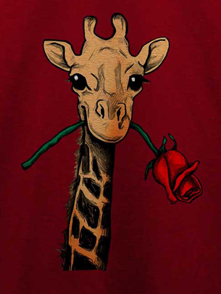 giraffe-rose-t-shirt bordeaux 4