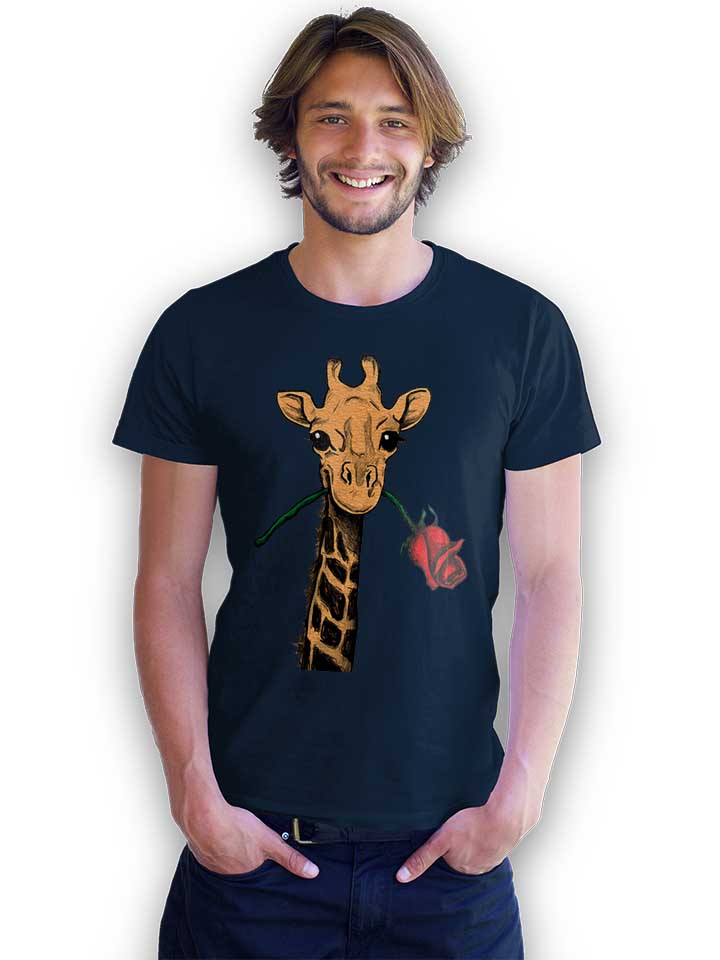 giraffe-rose-t-shirt dunkelblau 2