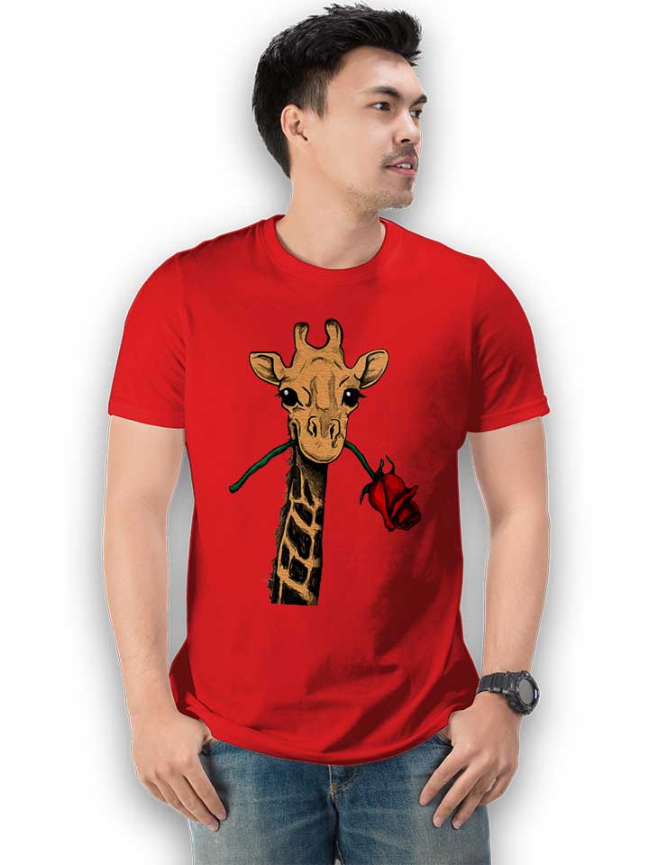 giraffe-rose-t-shirt rot 2