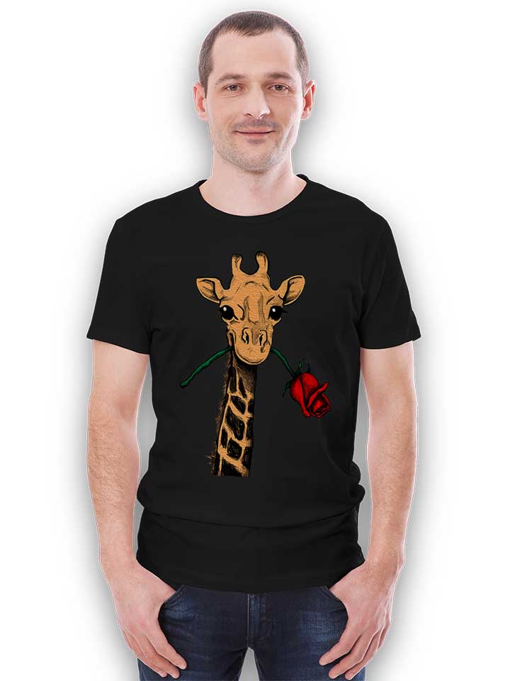 giraffe-rose-t-shirt schwarz 2