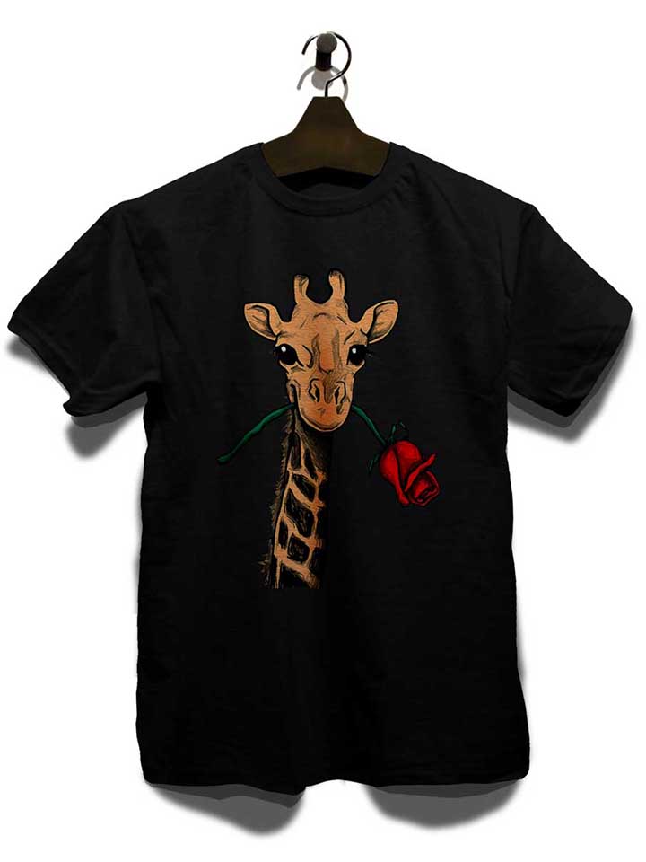 giraffe-rose-t-shirt schwarz 3