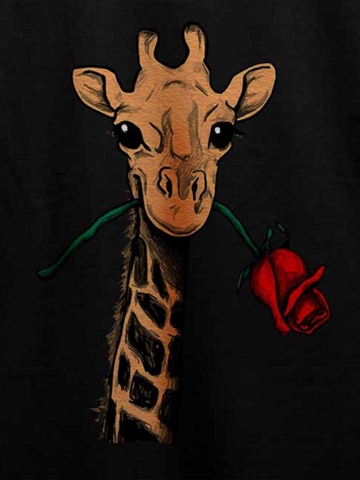 giraffe-rose-t-shirt schwarz 4