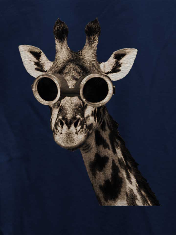 giraffe-with-sunglas-damen-t-shirt dunkelblau 4