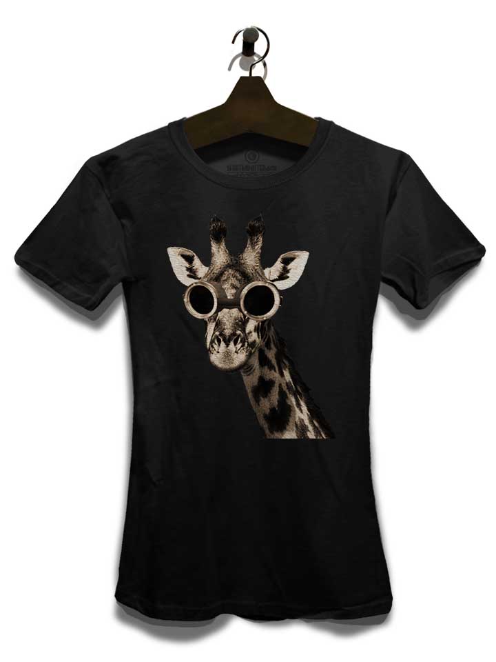 giraffe-with-sunglas-damen-t-shirt schwarz 3