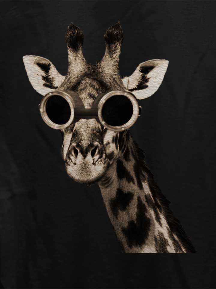 giraffe-with-sunglas-damen-t-shirt schwarz 4