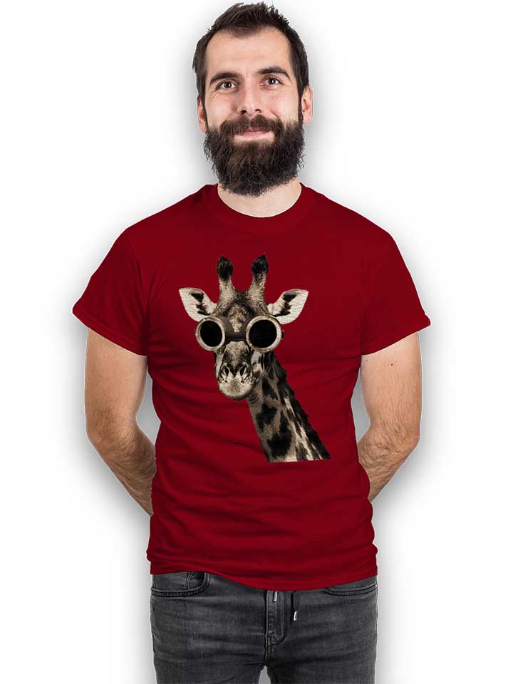 giraffe-with-sunglas-t-shirt bordeaux 2