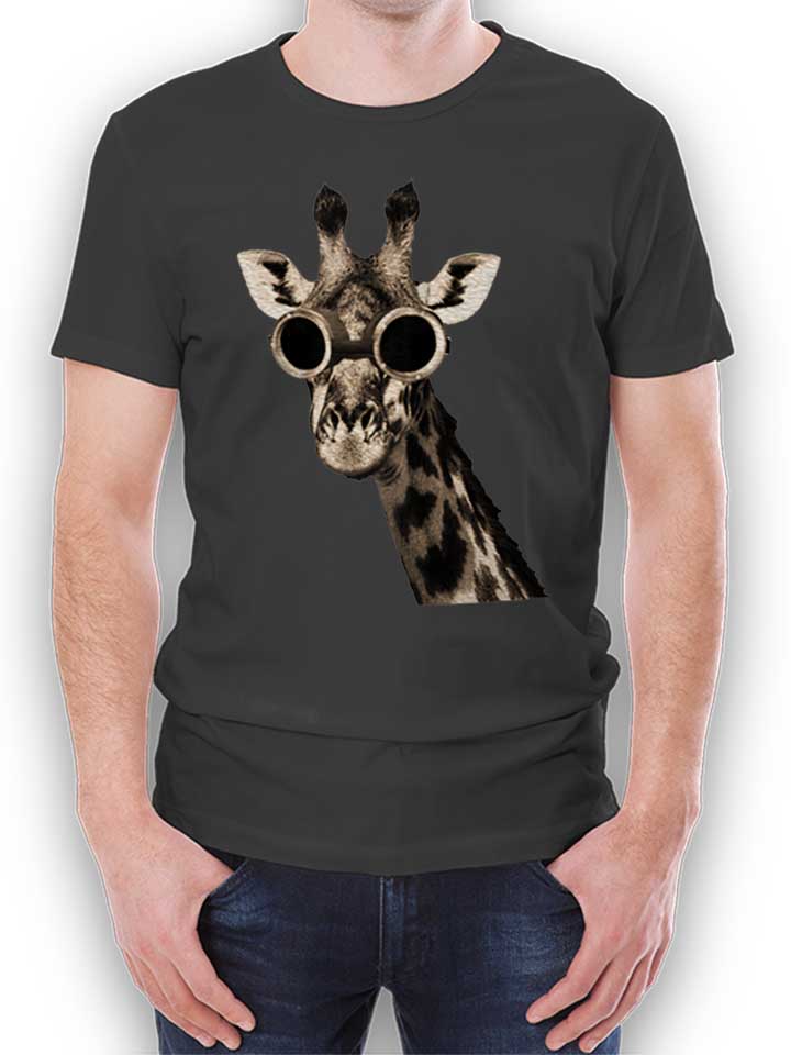 Giraffe With Sunglas T-Shirt dunkelgrau L