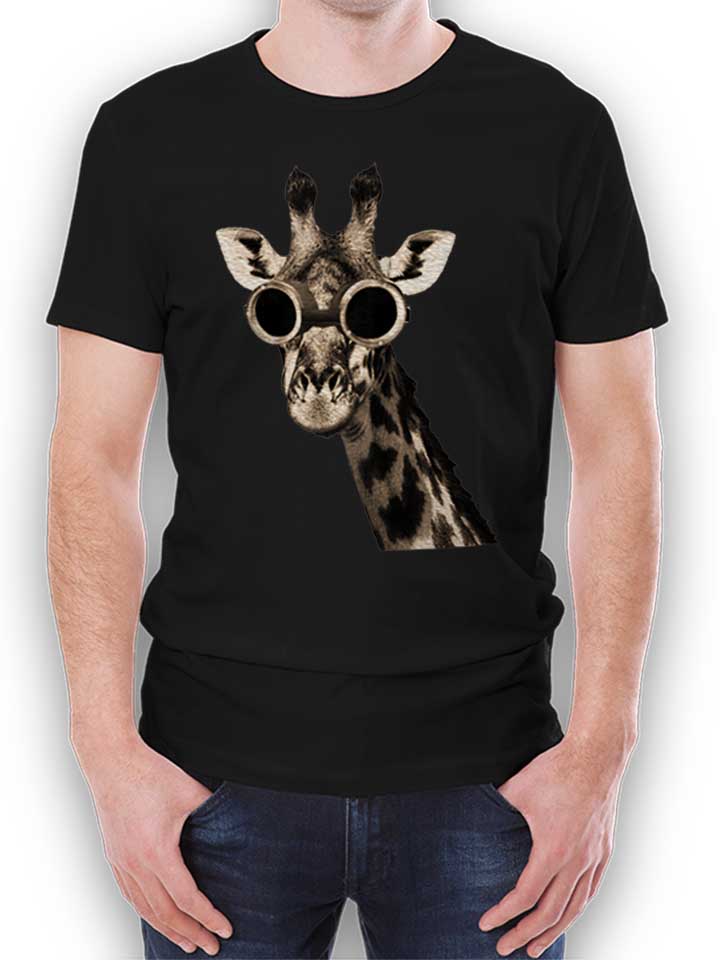 Giraffe With Sunglas T-Shirt black L