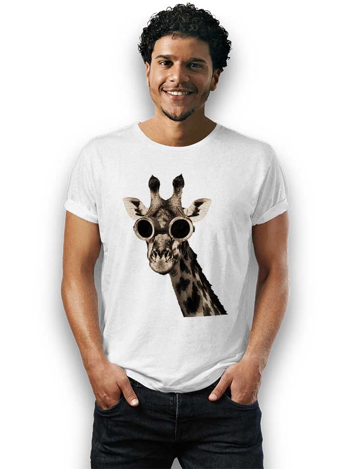 giraffe-with-sunglas-t-shirt weiss 2
