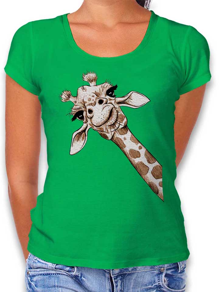 Giraffe Damen T-Shirt gruen L