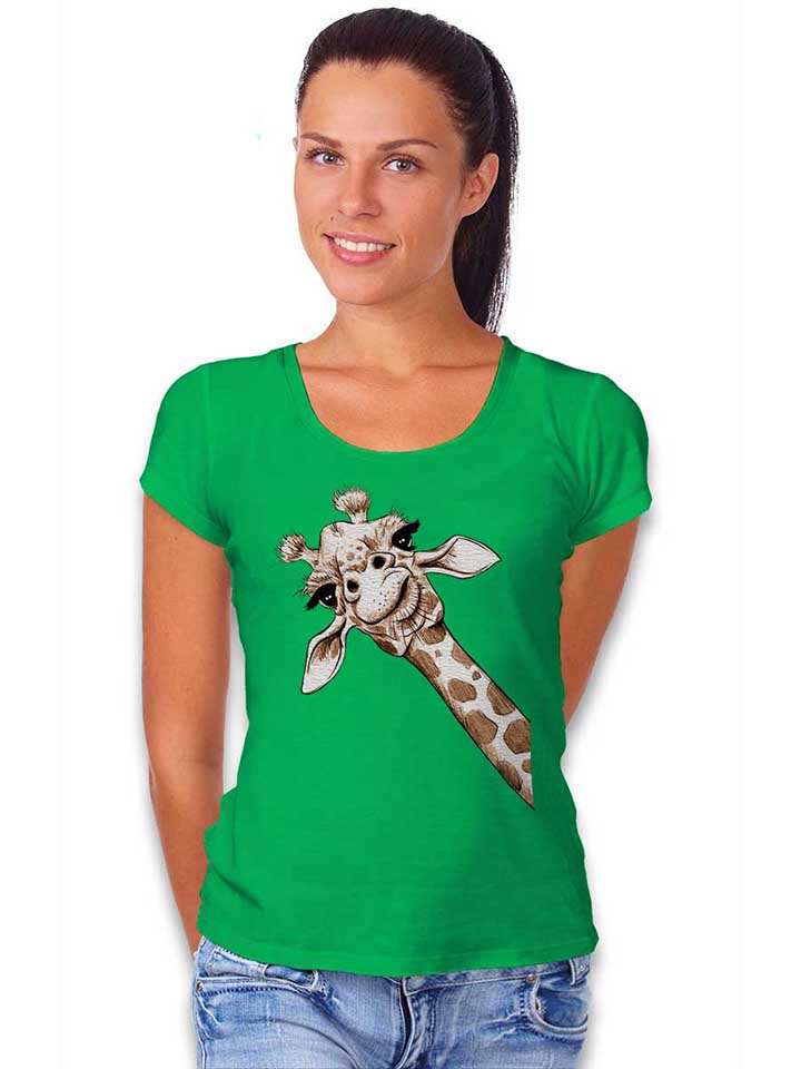 giraffe-damen-t-shirt gruen 2