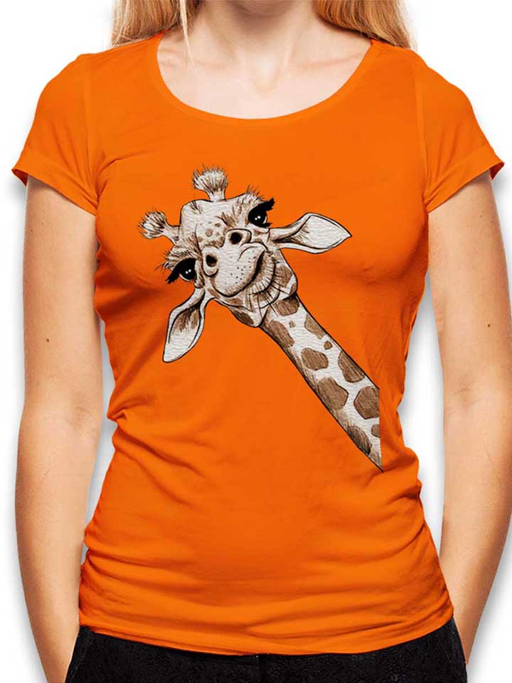 giraffe-damen-t-shirt orange 1