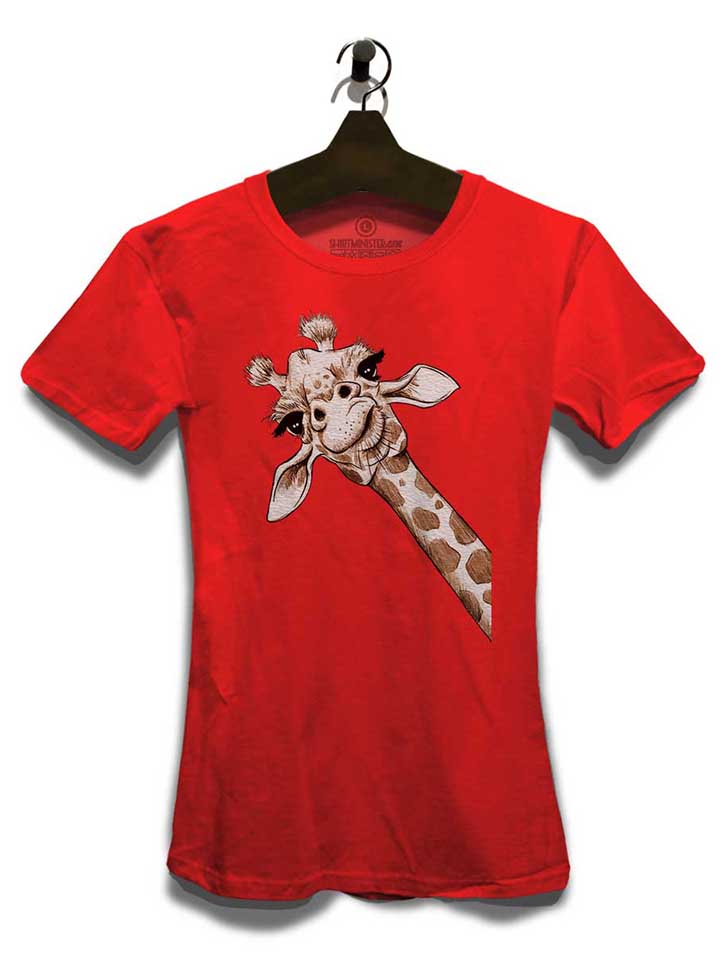 giraffe-damen-t-shirt rot 3