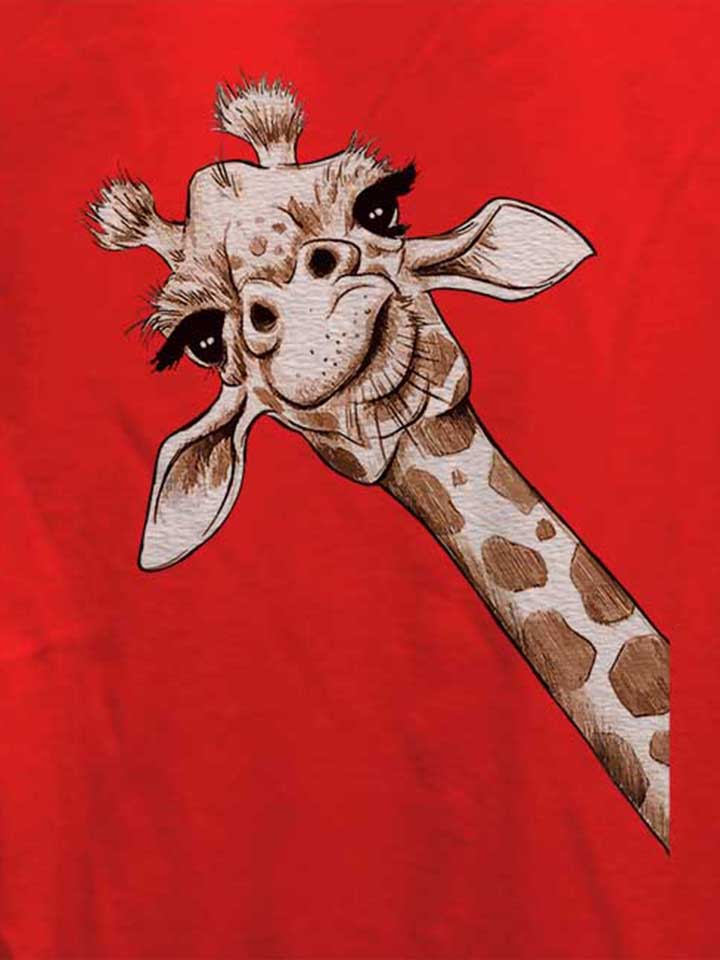 giraffe-damen-t-shirt rot 4