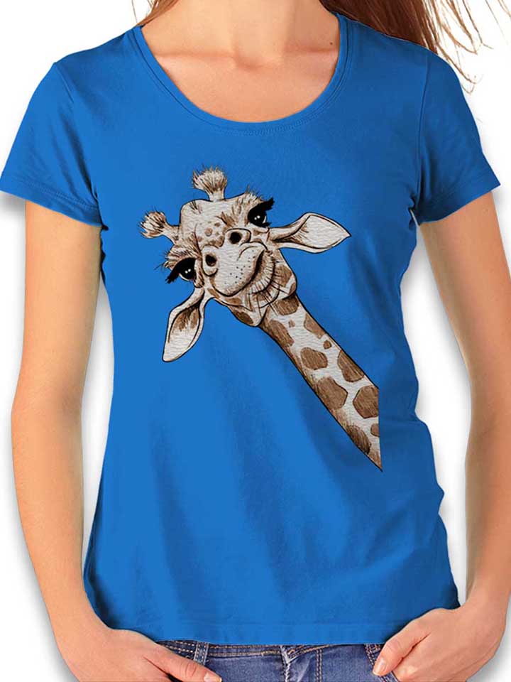 Giraffe Womens T-Shirt royal-blue XL
