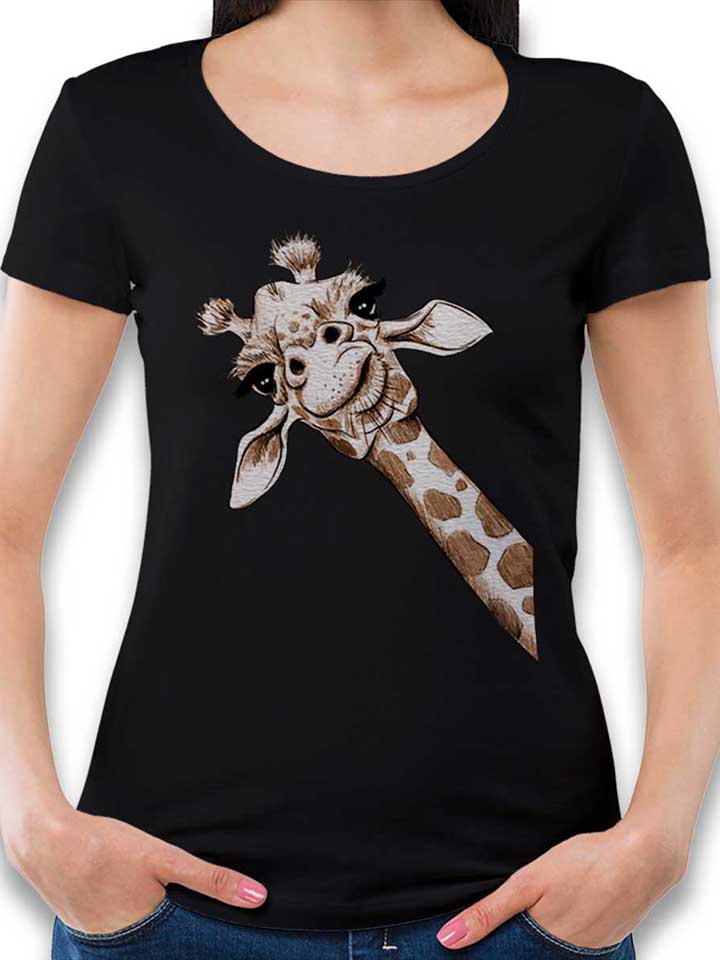 Giraffe Damen T-Shirt schwarz L