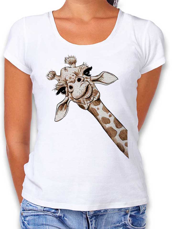Giraffe Womens T-Shirt white XL