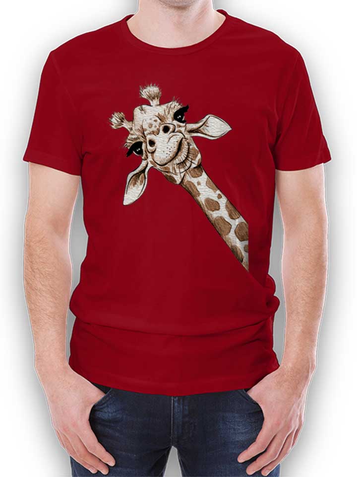 giraffe-t-shirt bordeaux 1