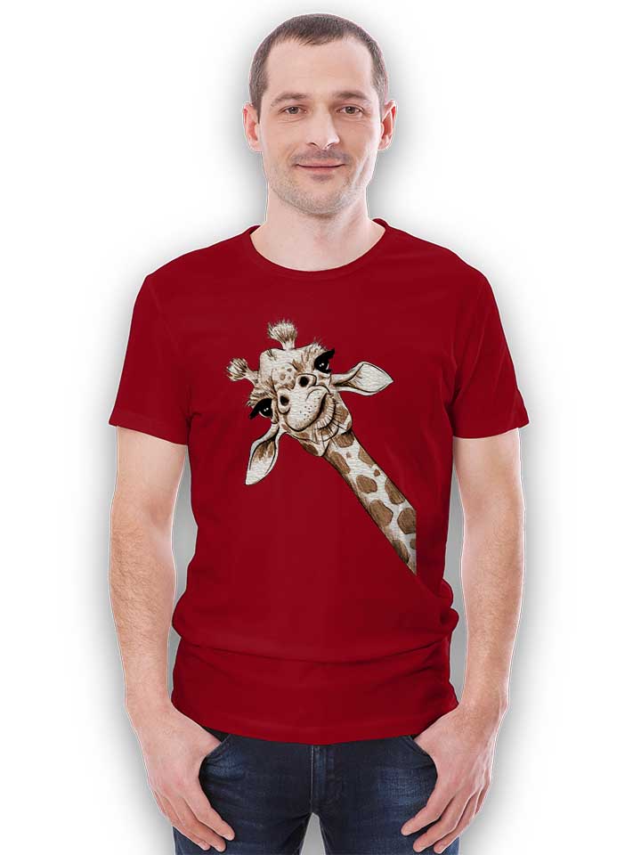 giraffe-t-shirt bordeaux 2