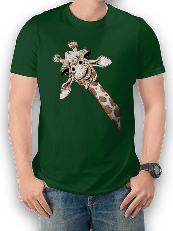 giraffe-t-shirt dunkelgruen 1