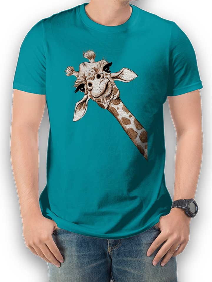 giraffe-t-shirt tuerkis 1