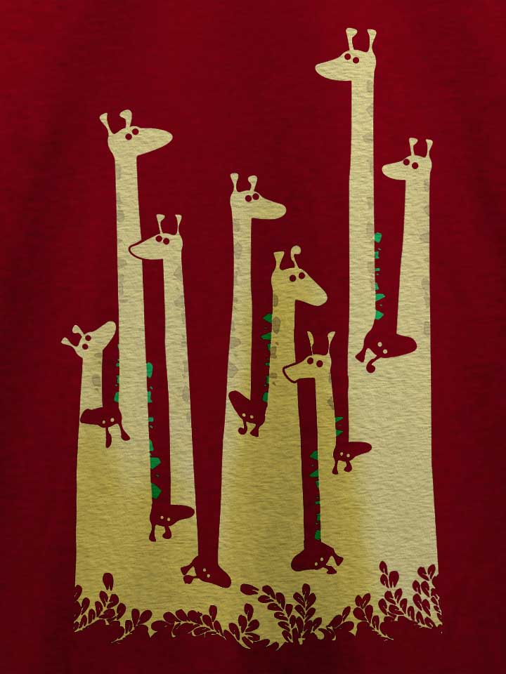 giraffes-t-shirt bordeaux 4