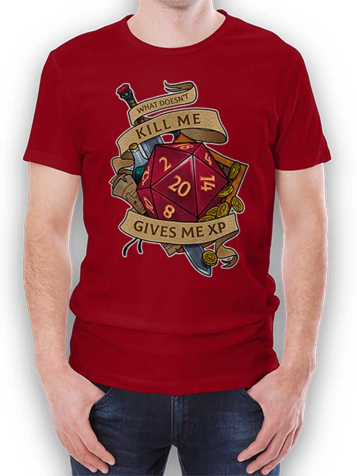 Gives Me Xp Dice T-Shirt maroon L