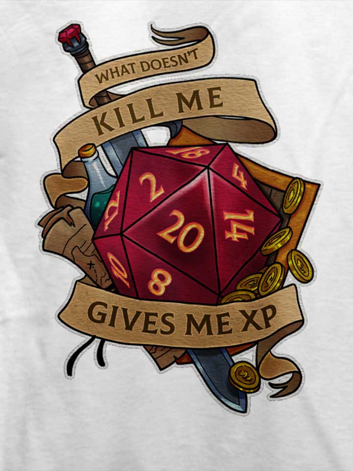 gives-me-xp-dice-t-shirt weiss 4