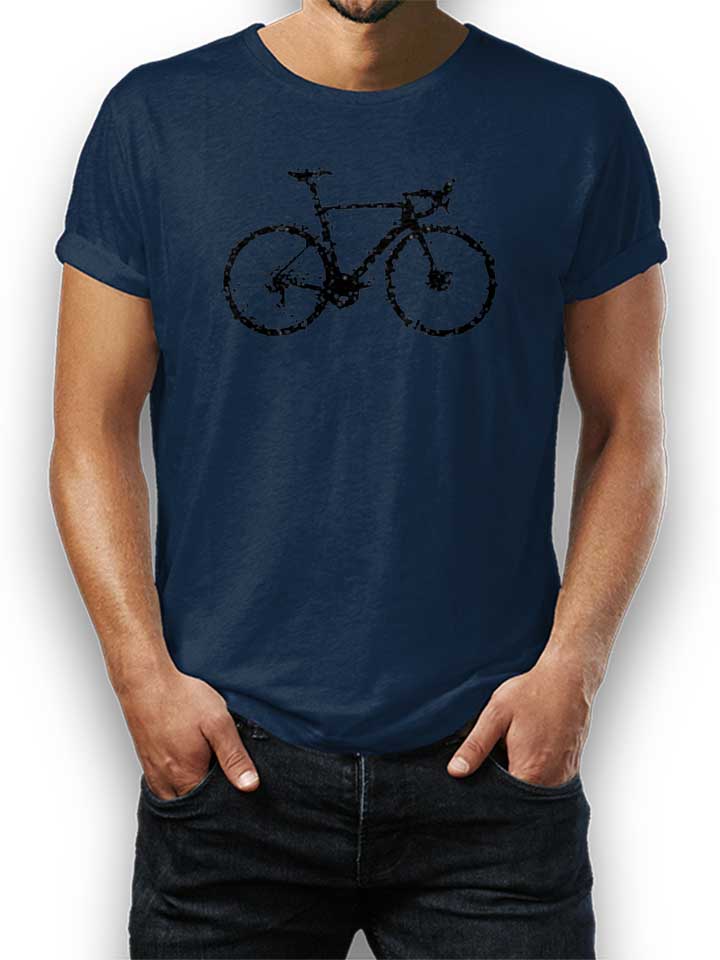 Glitchy Bike T-Shirt dunkelblau L