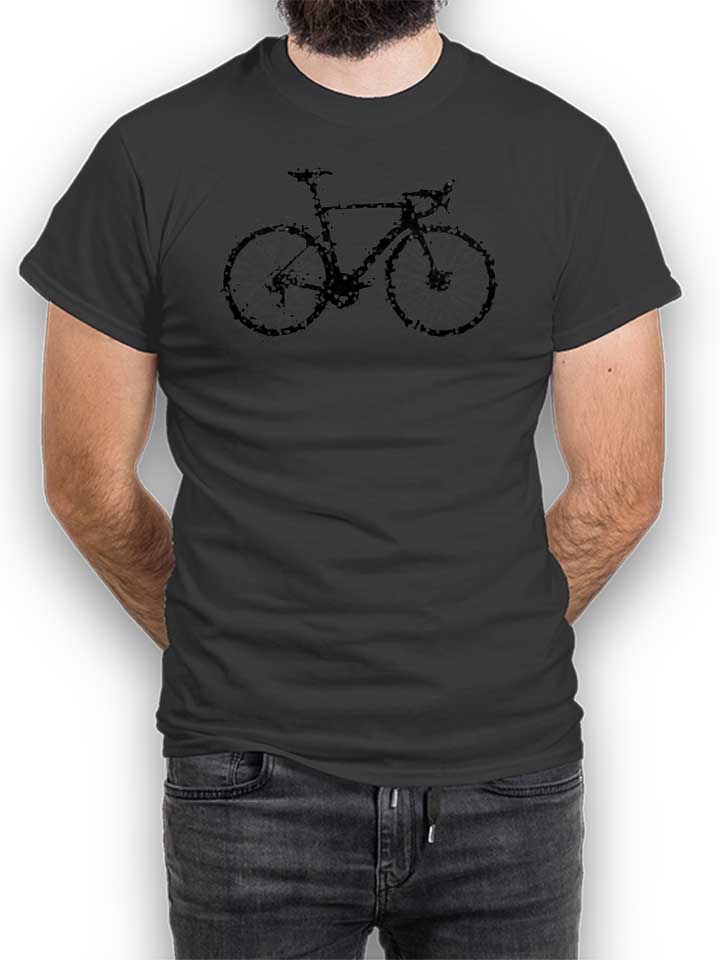 Glitchy Bike T-Shirt gris-fonc L
