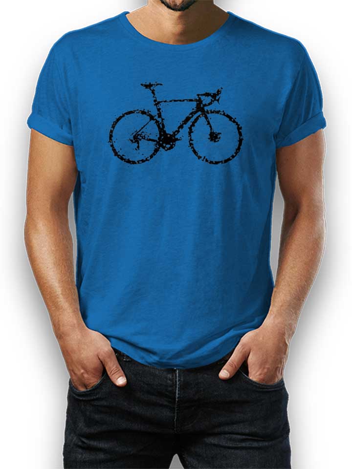 Glitchy Bike T-Shirt royal-blue L