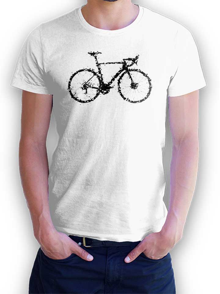 Glitchy Bike T-Shirt blanc L