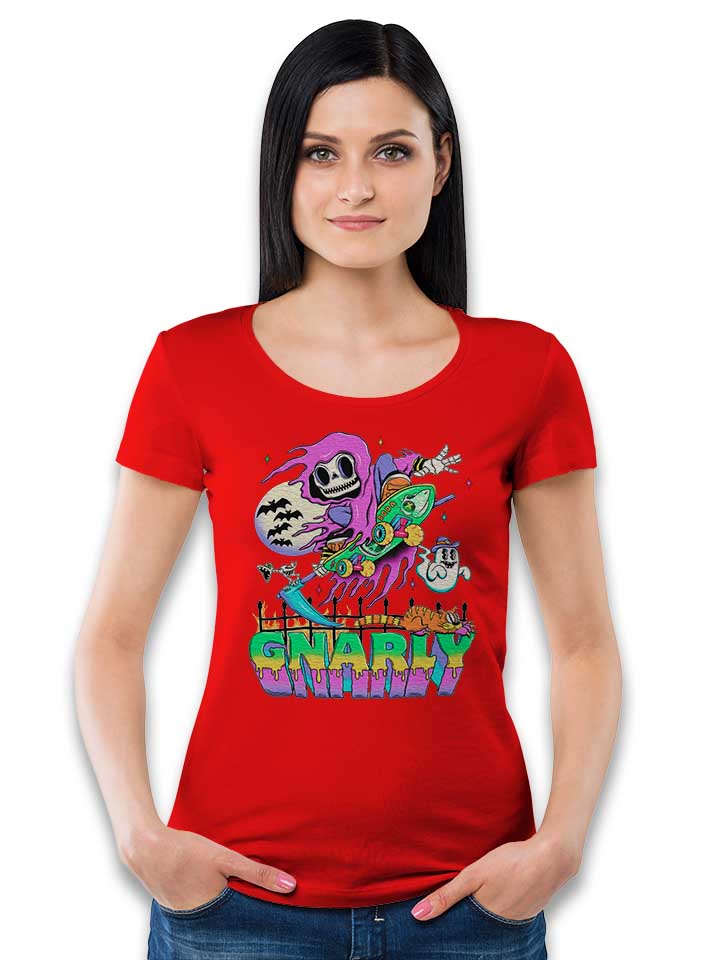 gnarly-skater-damen-t-shirt rot 2