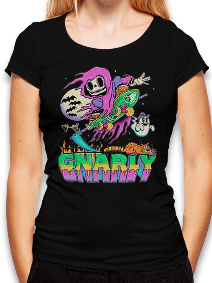 gnarly-skater-damen-t-shirt schwarz 1