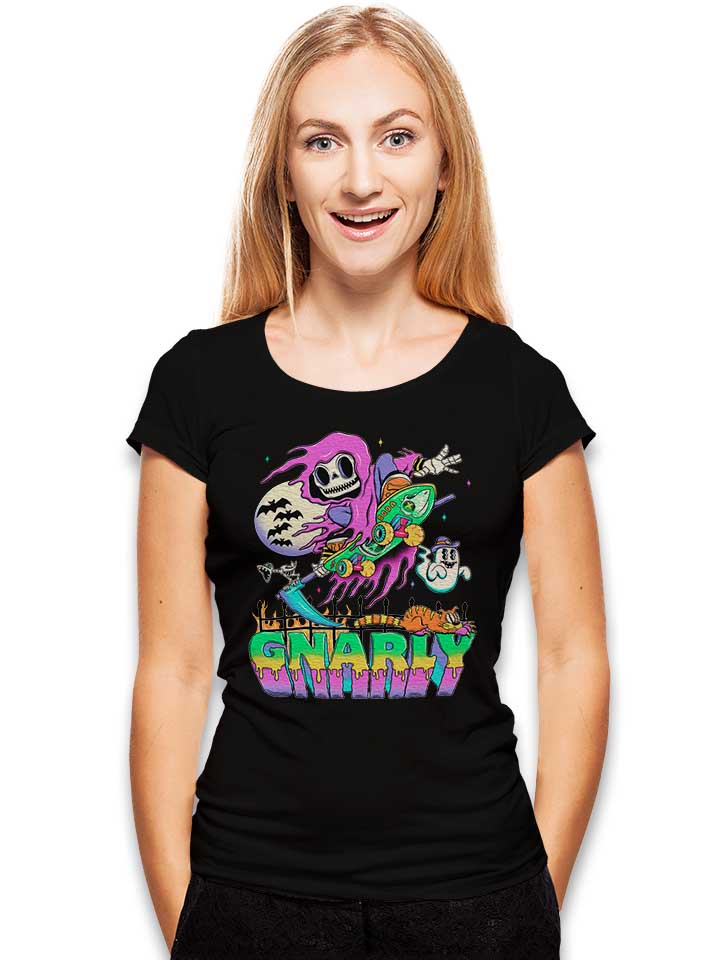 gnarly-skater-damen-t-shirt schwarz 2
