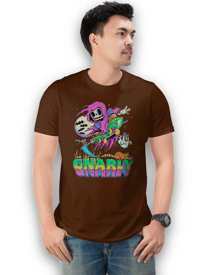 gnarly-skater-t-shirt braun 2