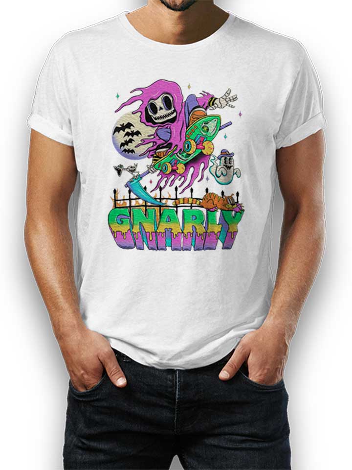 Gnarly Skater T-Shirt weiss L