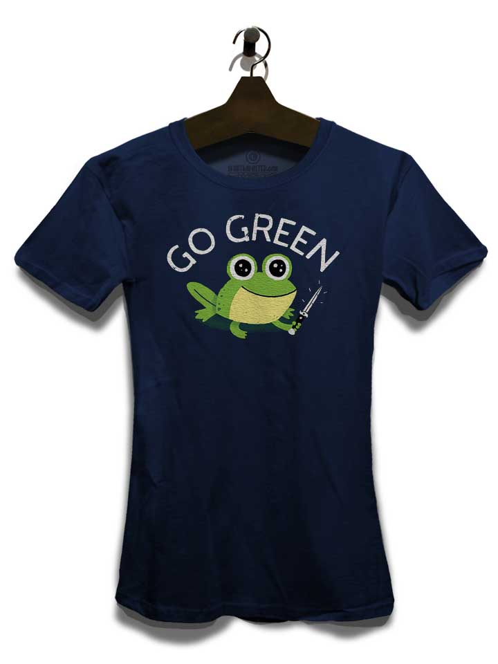 go-green-frog-damen-t-shirt dunkelblau 3