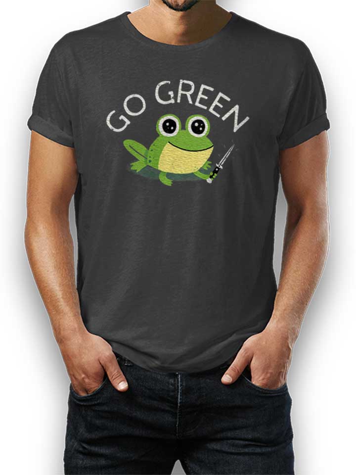 Go Green Frog Camiseta gris-oscuro L