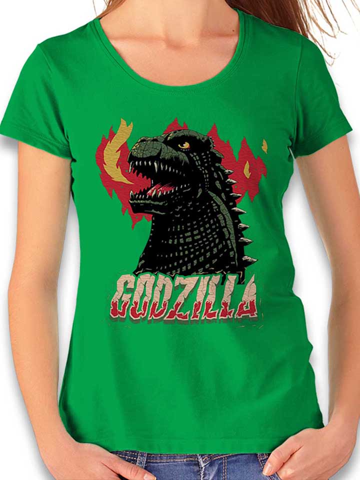 godzilla-damen-t-shirt gruen 1