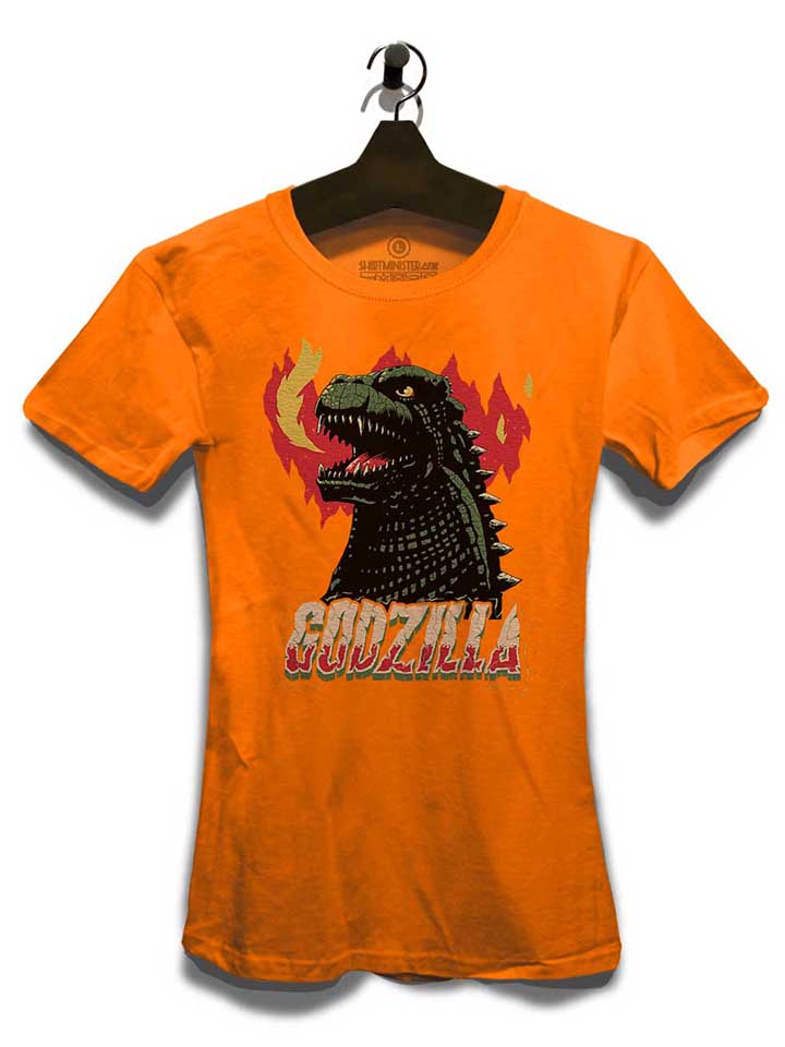 godzilla-damen-t-shirt orange 3