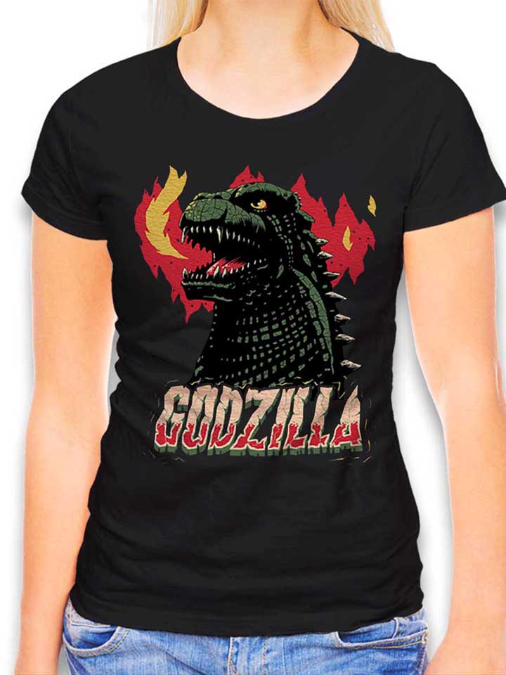 godzilla-damen-t-shirt schwarz 1