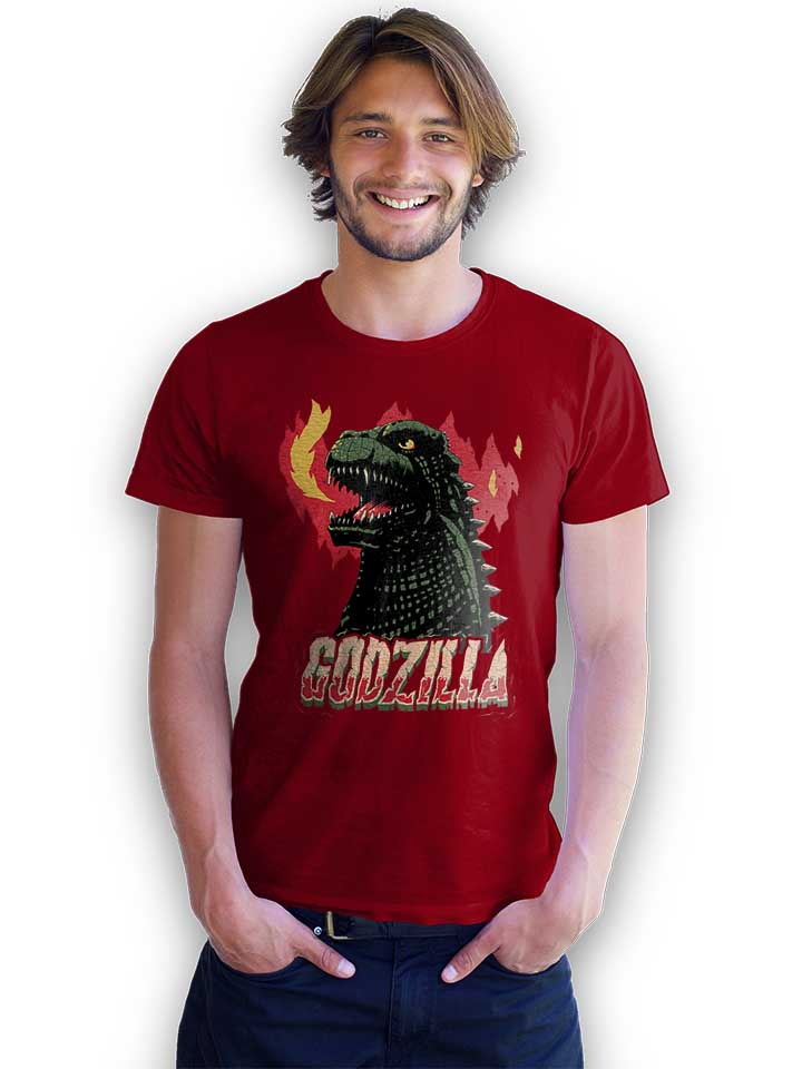 godzilla-t-shirt bordeaux 2