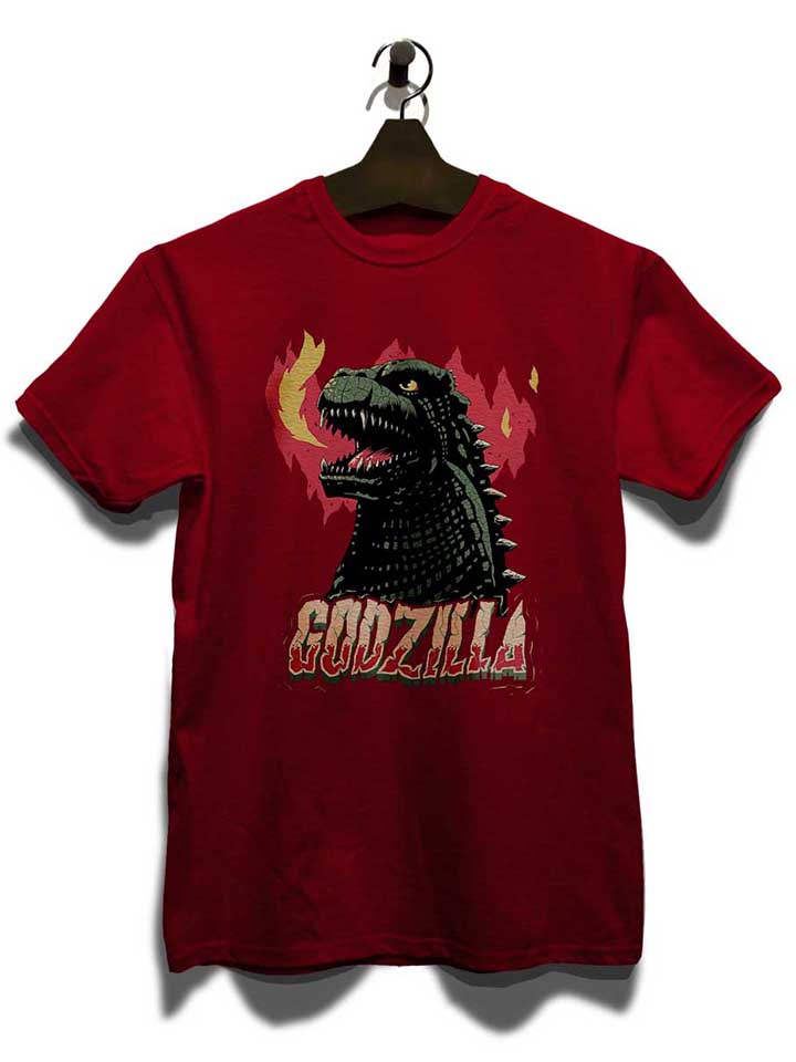 godzilla-t-shirt bordeaux 3