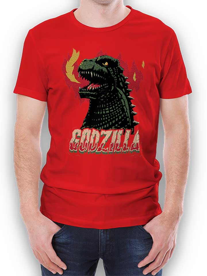 Godzilla Camiseta rojo M
