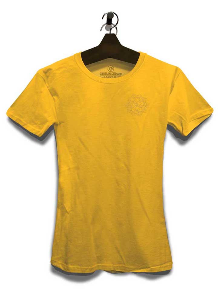 golden-om-mandala-chest-print-damen-t-shirt gelb 3