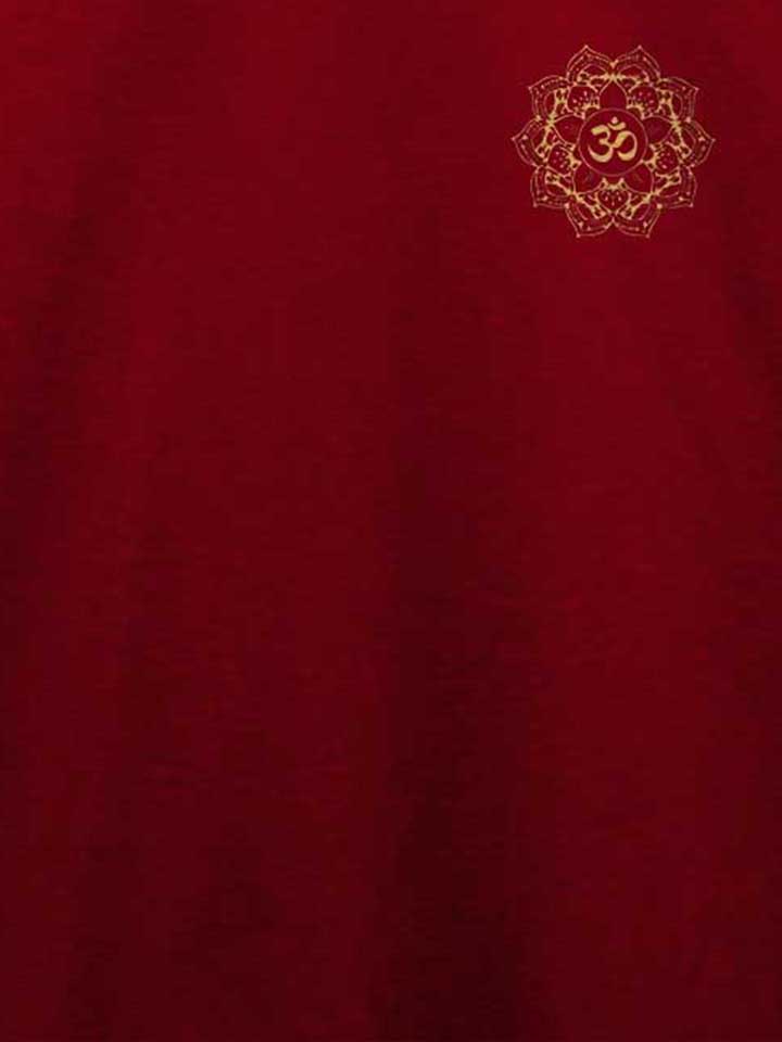 golden-om-mandala-chest-print-t-shirt bordeaux 4