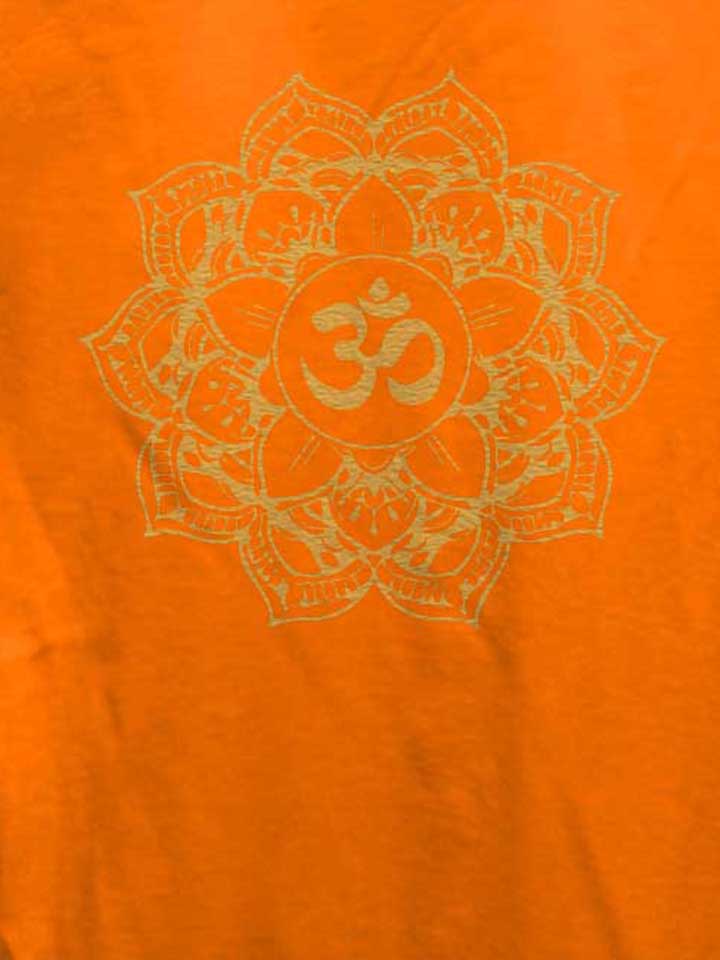 golden-om-mandala-damen-t-shirt orange 4