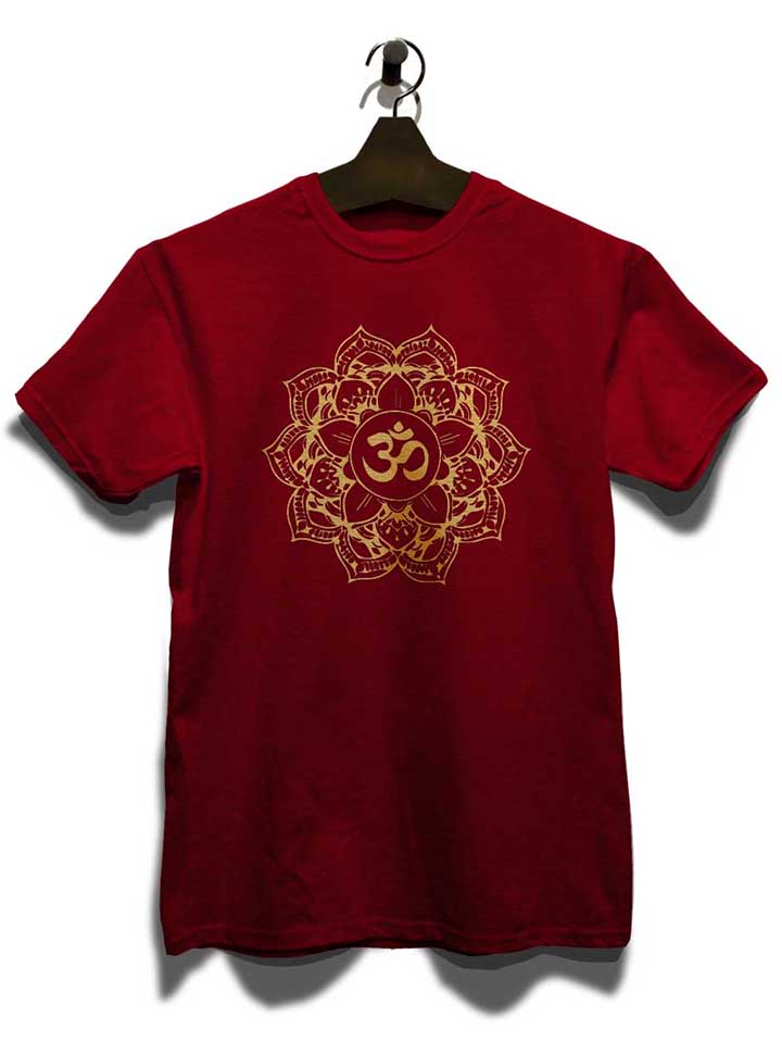 golden-om-mandala-t-shirt bordeaux 3