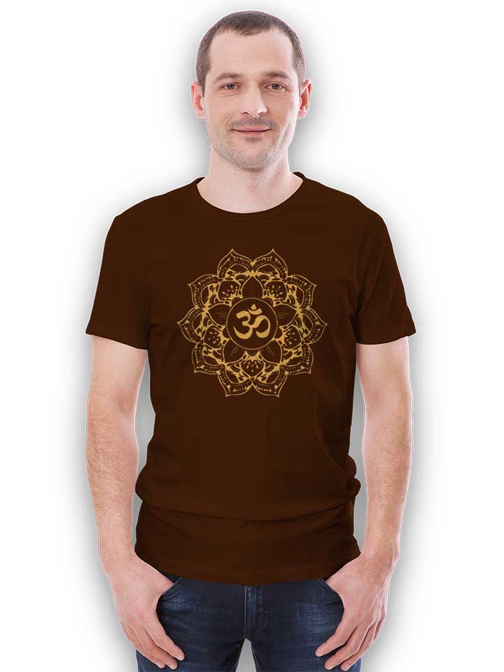 golden-om-mandala-t-shirt braun 2